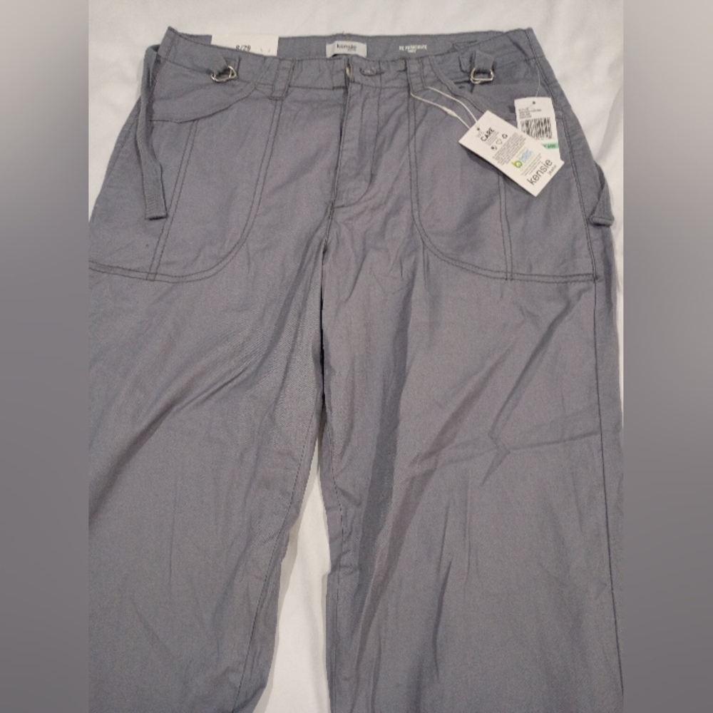 Kensie Women Gray Cargo Pants